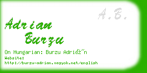 adrian burzu business card